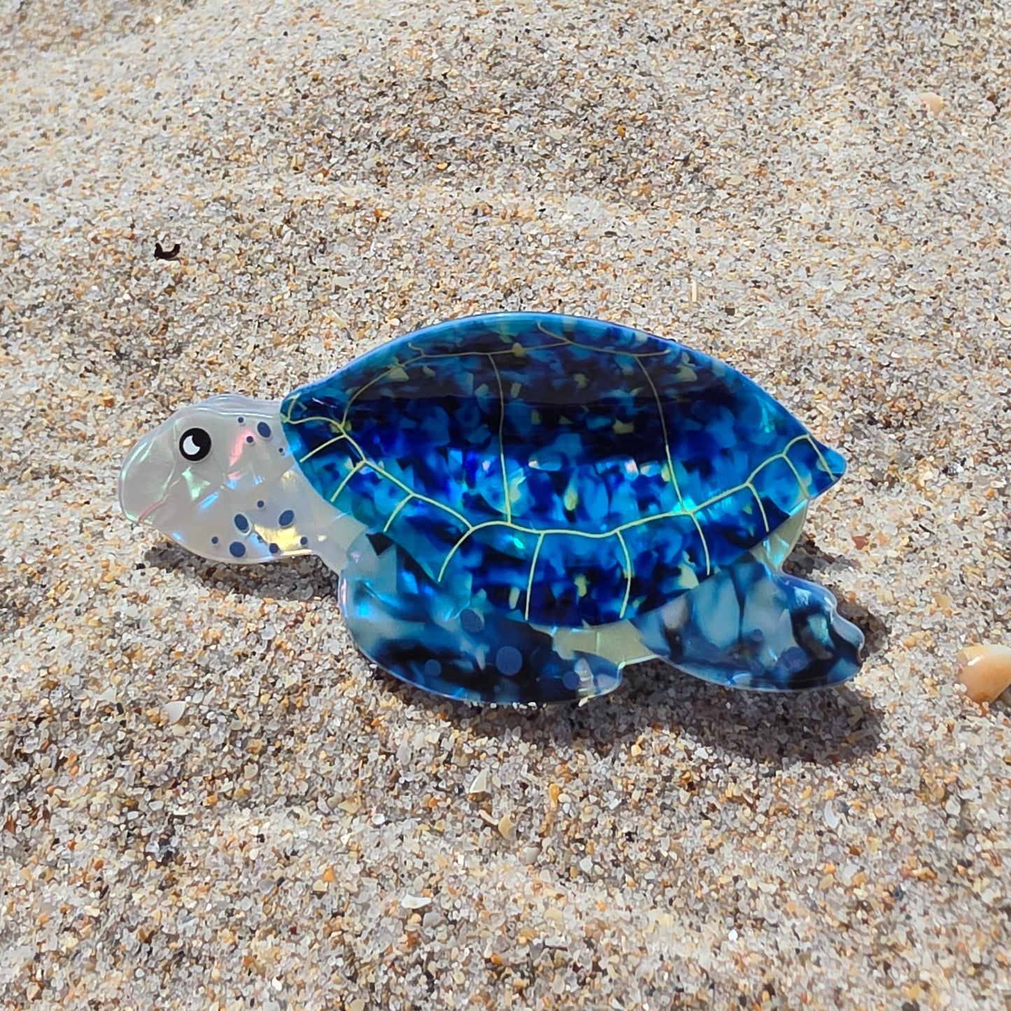 Blue Turtle Hair Claw