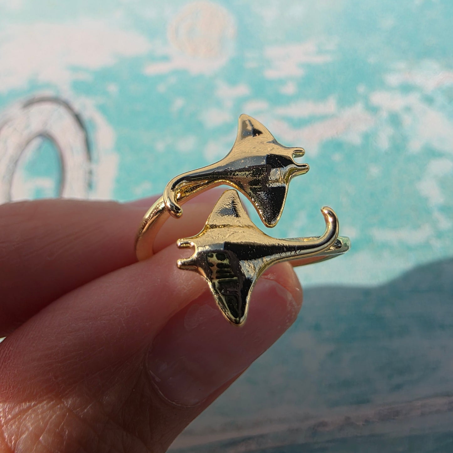 Manta Ray Ring - Gold