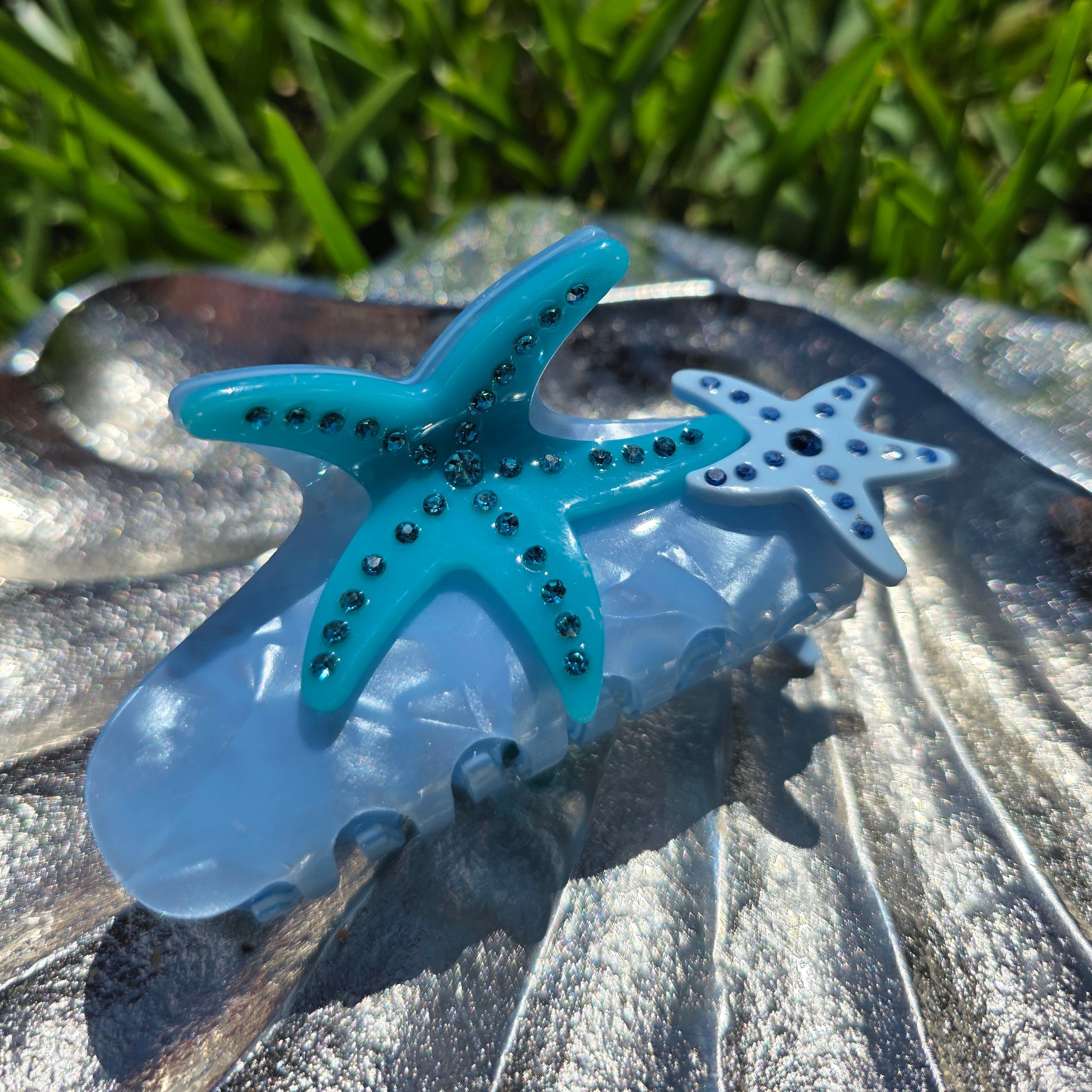 Blue Starfish Hair Claw