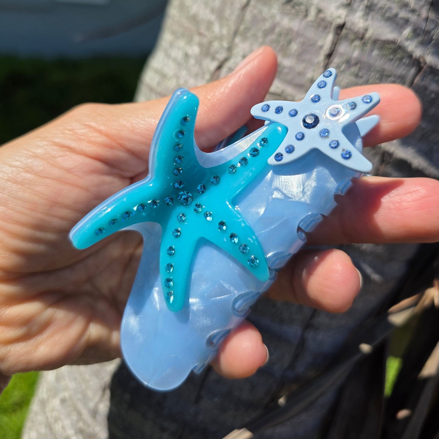 Blue Starfish Hair Claw