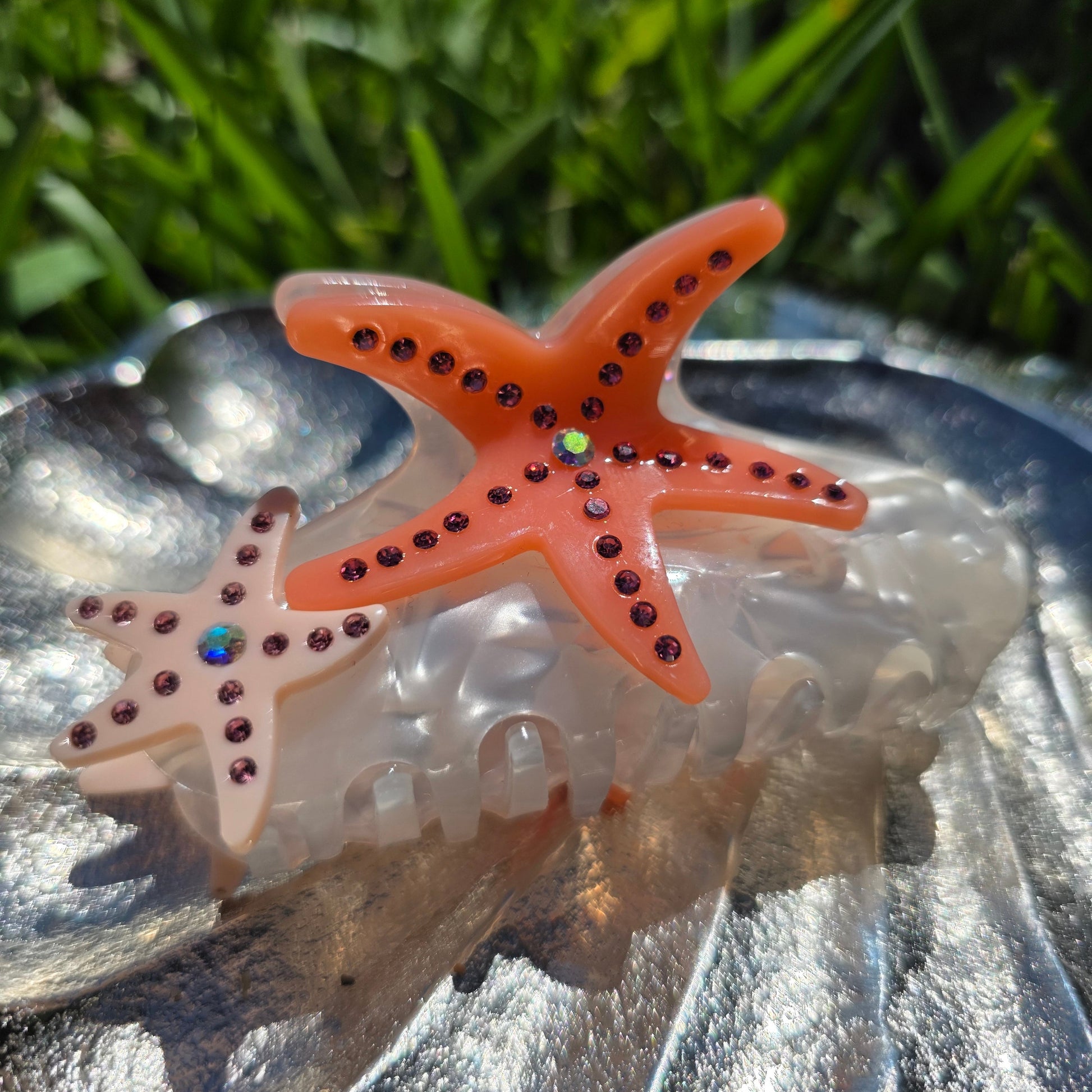 Coral Starfish Hair Claw