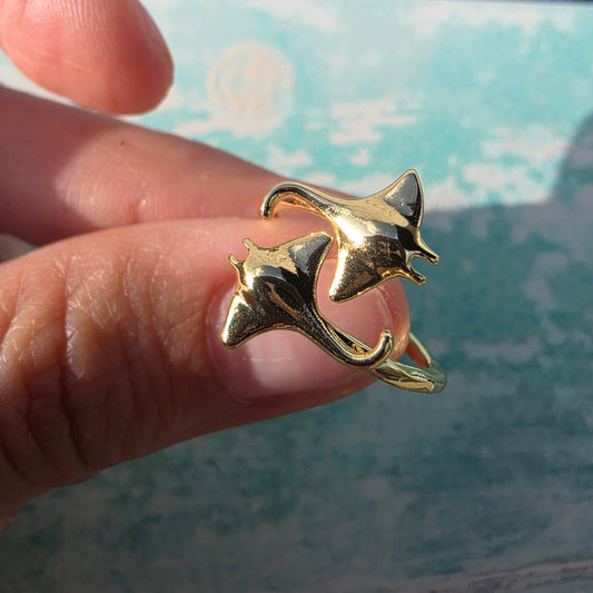Manta Ray Ring - Gold