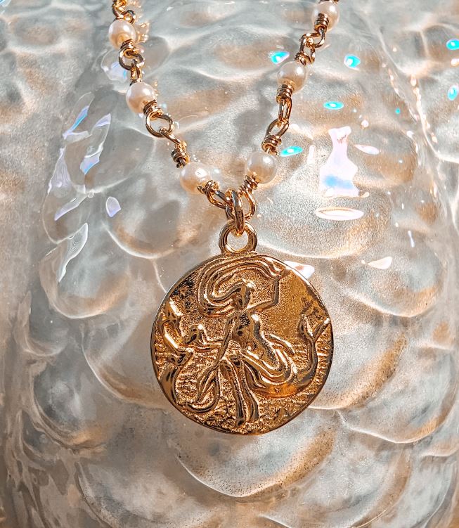 Mermaid Small Coin Necklace