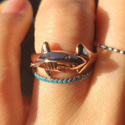 Sharkie Ring - Shown in Gold, Size 7