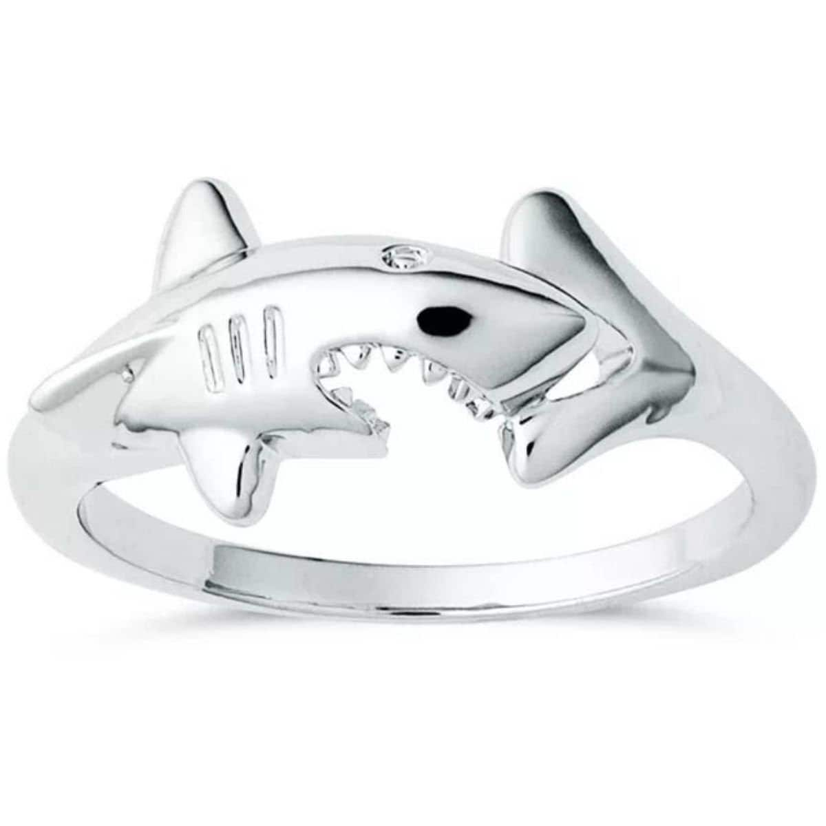 Sharkie Ring - Shown in Silver, Size 7