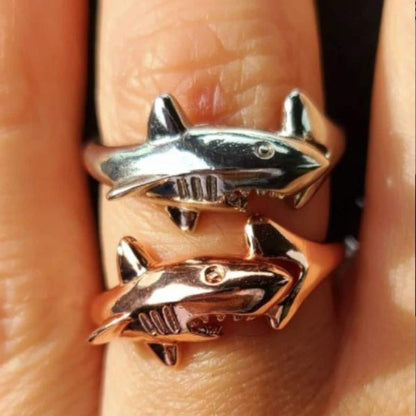 Sharkie Ring - Available in both Silver and Gold Size 7