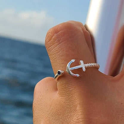 Anchors Away Adjustable Ring