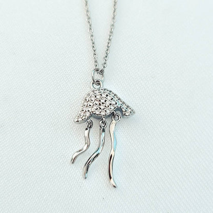 Silver Jellyfish Necklace