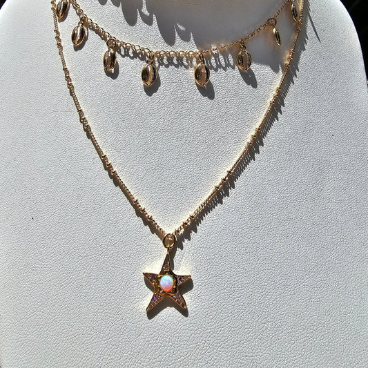 Opal Starfish Necklace