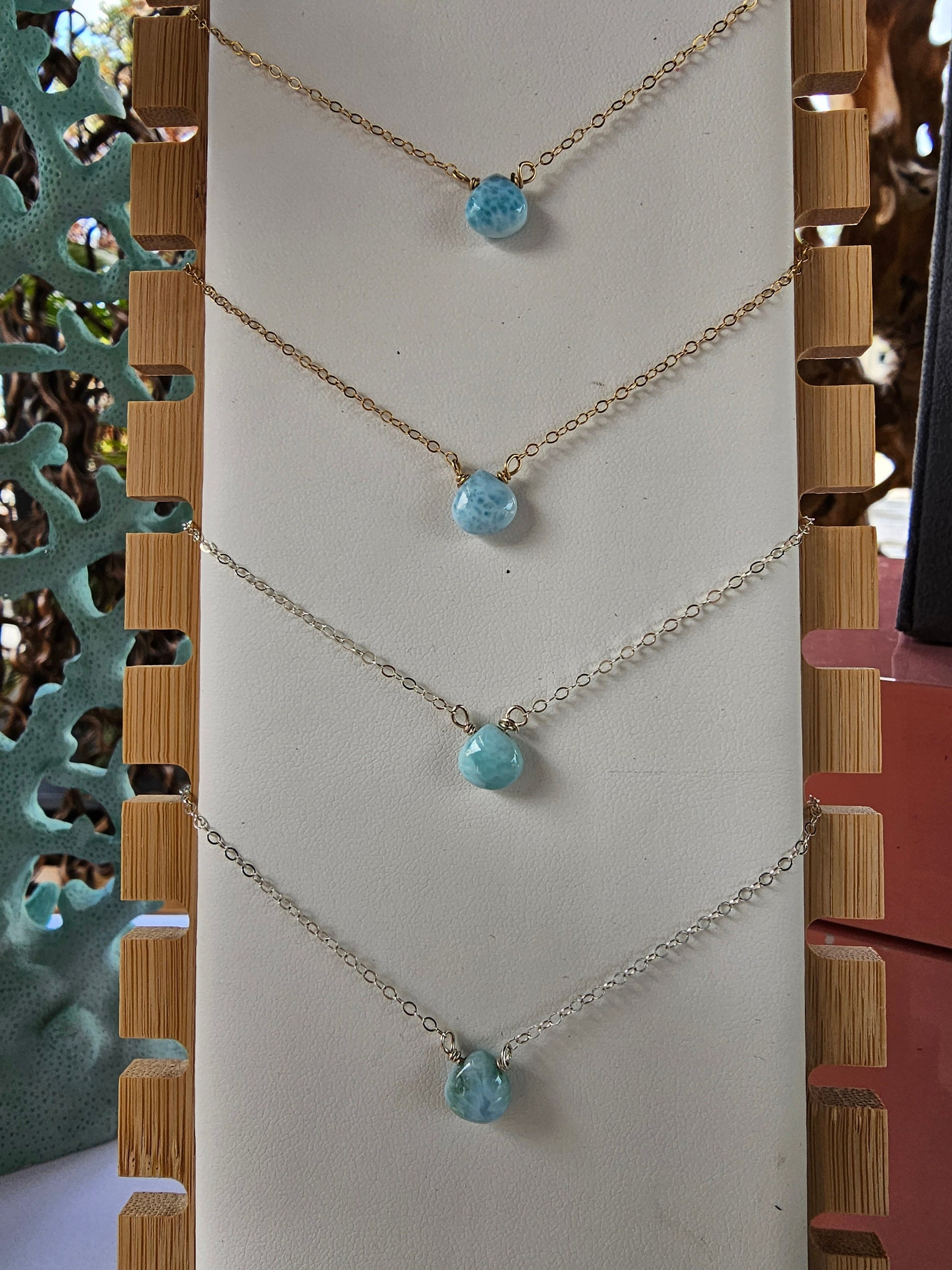 Larimar Love Necklace