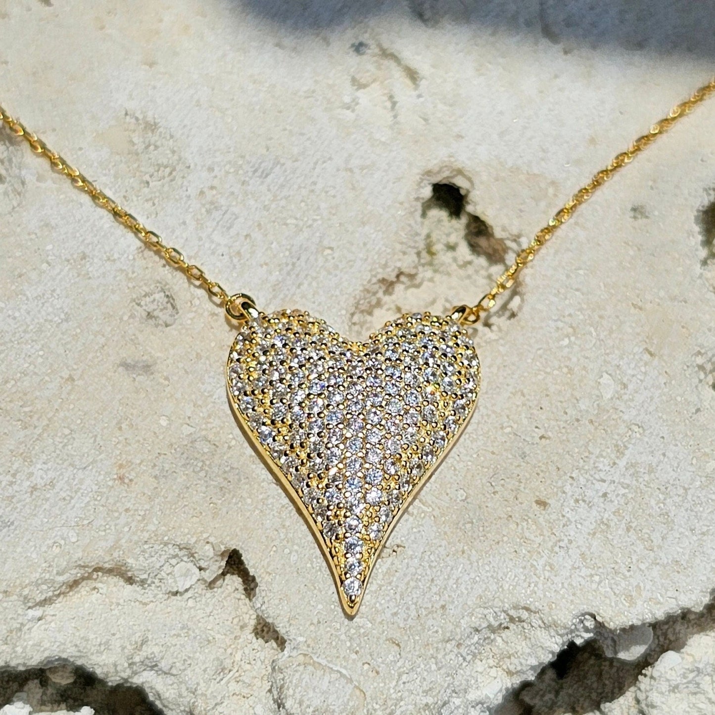 White Heart Necklace