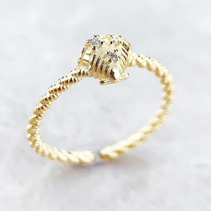 Mermaid Gold Seashell Ring