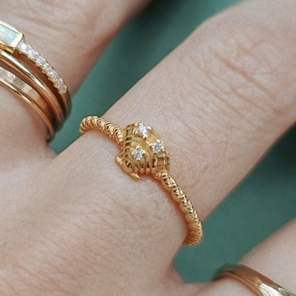 Mermaid Gold Seashell Ring