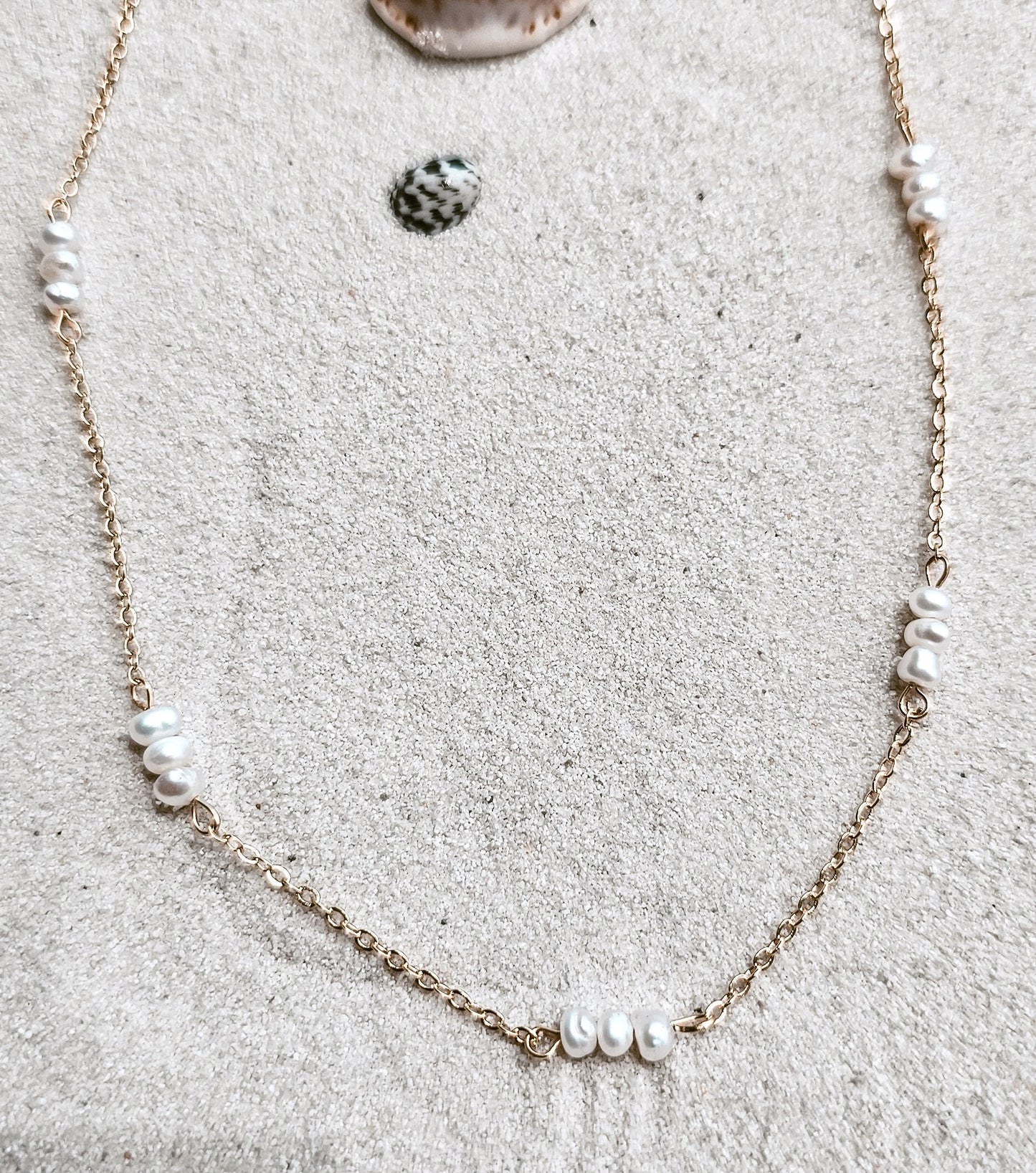 Pearl necklace Dainty and compliments all other necklaces!