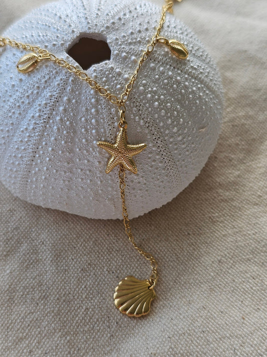 Y style marine charmed necklace