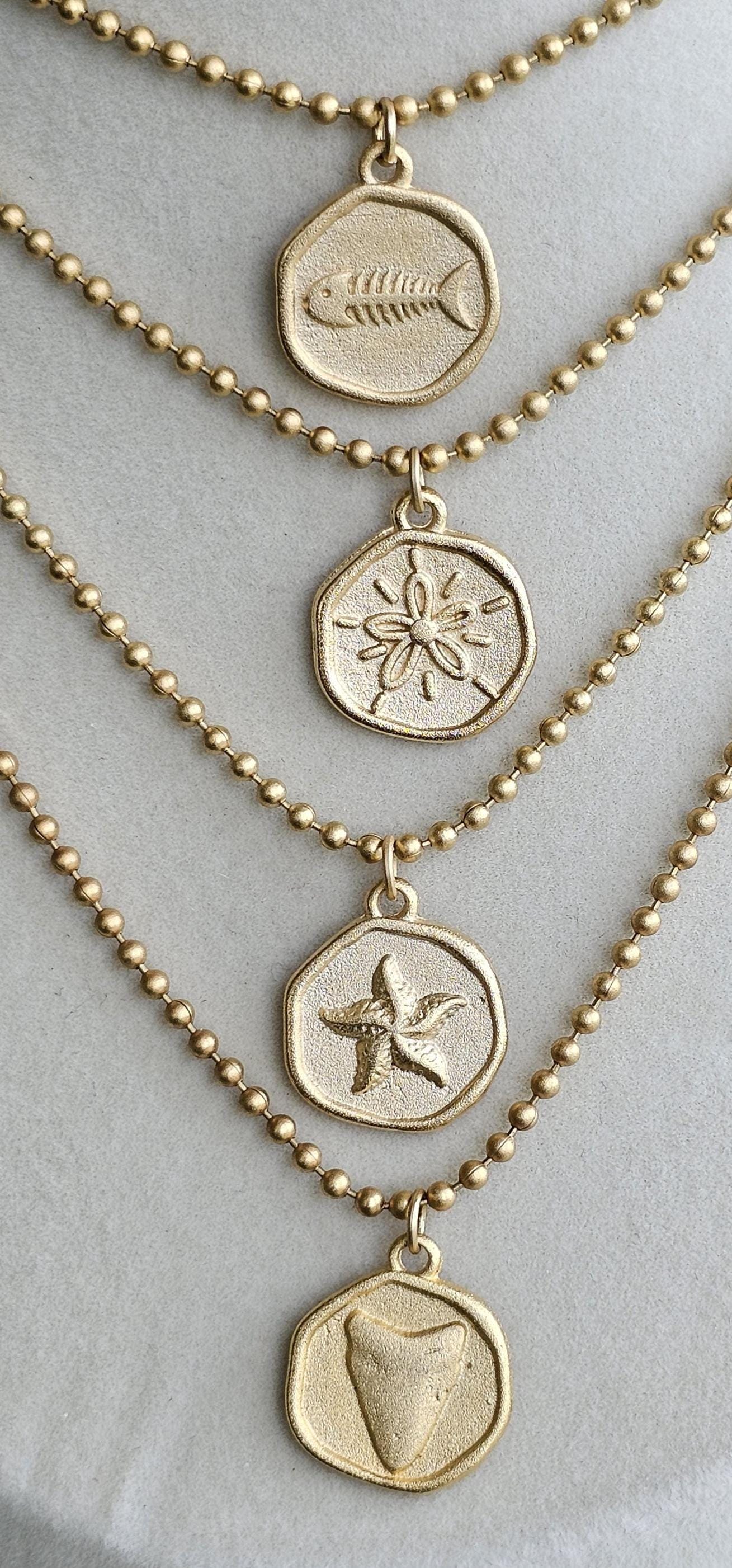 Sun kissed Gold Coin Necklace