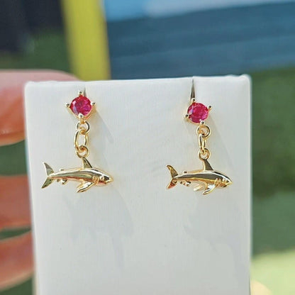 Shark Love Pink Studs