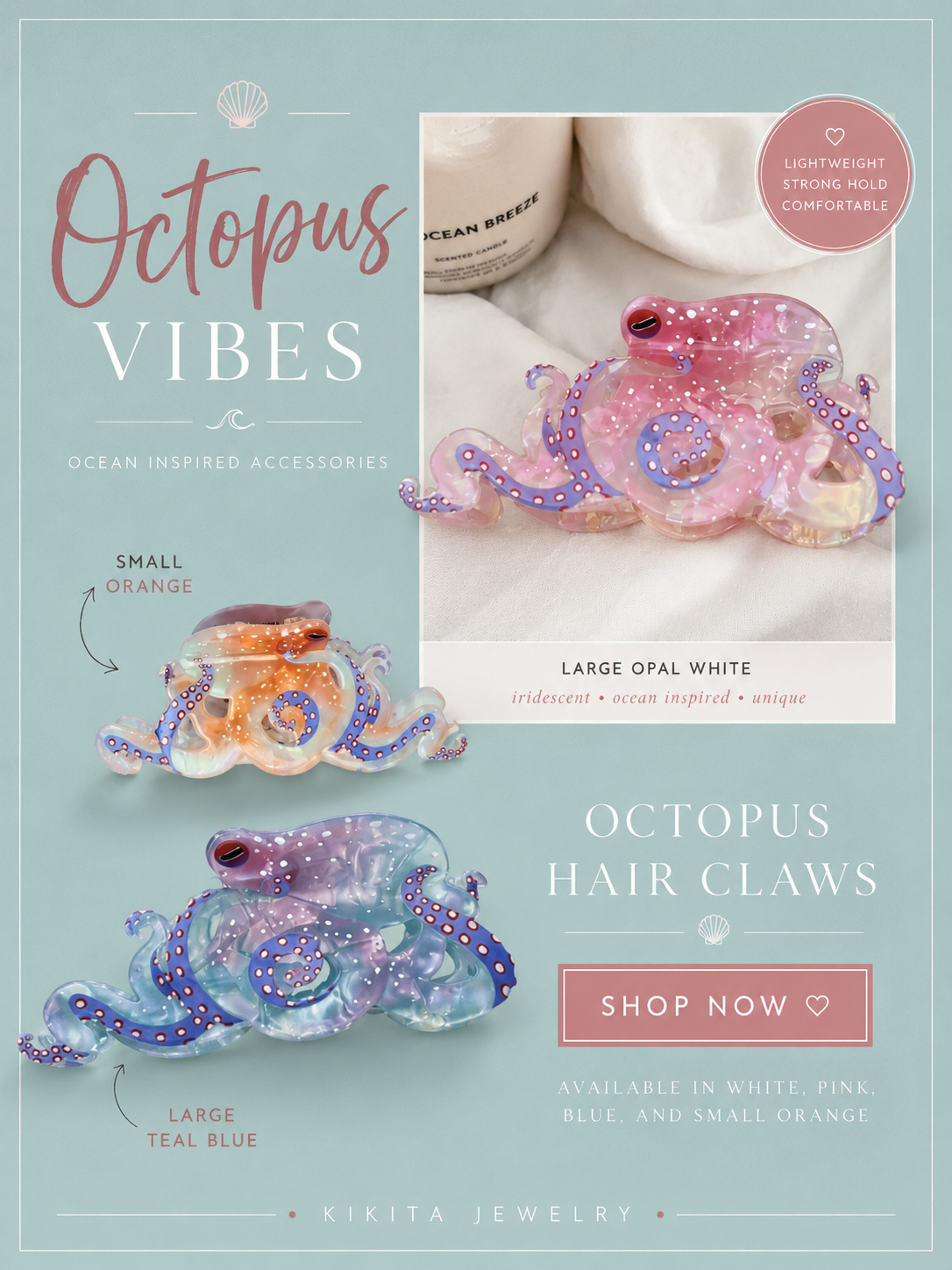 Octopus Vibes Hair Clip